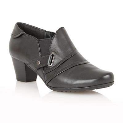 Lotus Black leather 'Celt' shoe boots